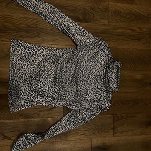 cheetah print turtleneck
